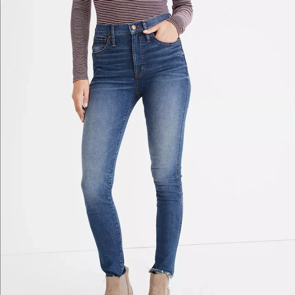 NWT Madewell 10” high rise skinny jeans Brockton wash 27 - Picture 2 of 6